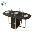 Rock Slab Top Beistelltisch Klappbarer Esstisch